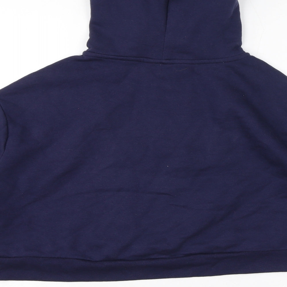 Divided by H&M Womens Blue Cotton Pullover Hoodie Size S Pullover - Cropped
