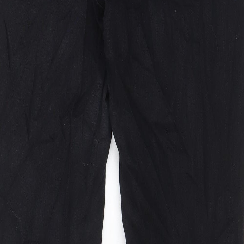 Next Womens Black Cotton Skinny Jeans Size 10 L30 in Regular Zip - Pockets