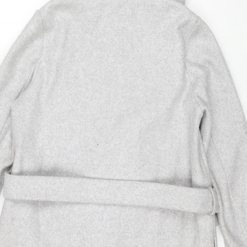 Zara Womens Grey Kimono Coat Size XS Tie