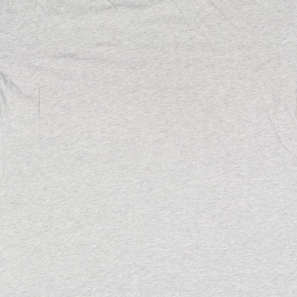 Marks & Spencer Womens Grey Colourblock Cotton Basic T-Shirt Size M Round Neck