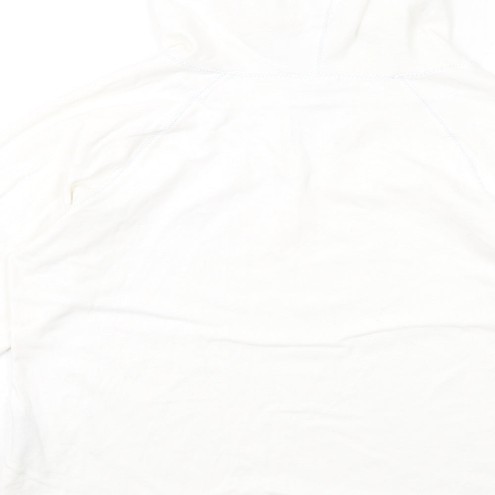 Crew Womens White Cotton Pullover Hoodie Size 10 Pullover