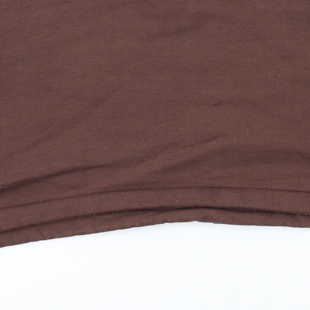 Zara Womens Brown Cotton Pullover Sweatshirt Size M Pullover