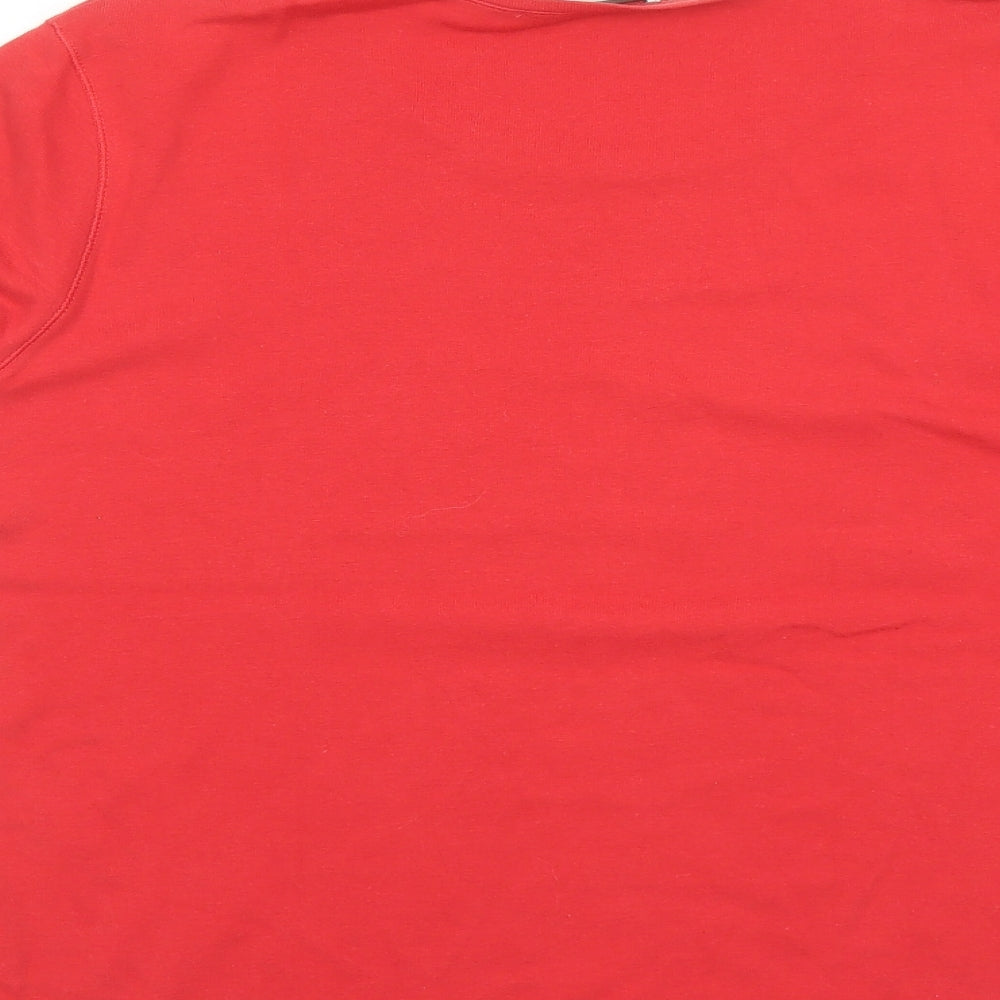 Gelco Womens Red 100% Cotton Basic T-Shirt Size 18 Round Neck