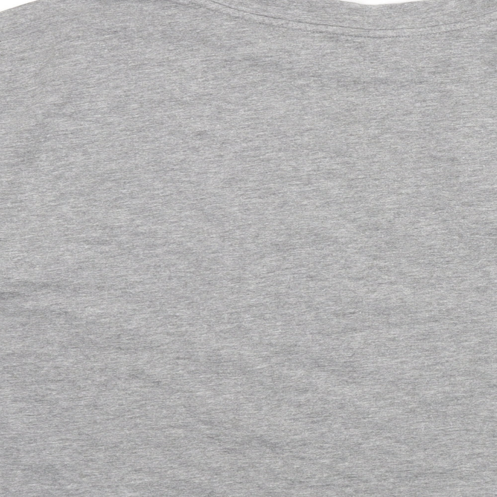 Marks & Spencer Womens Grey Cotton Pullover Sweatshirt Size 16 Pullover - Floral Detail