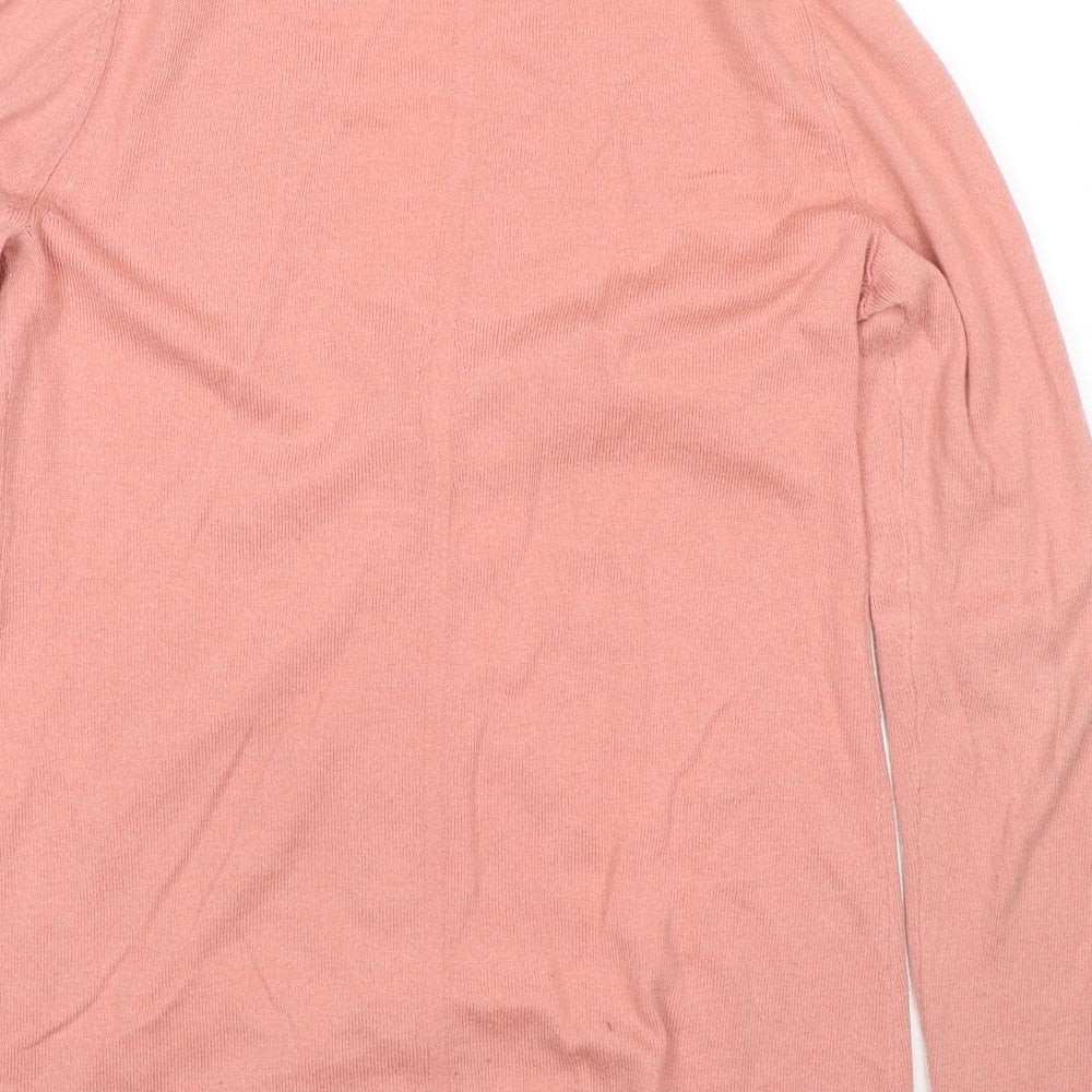 Gap Womens Pink V-Neck Nylon Cardigan Jumper Size S