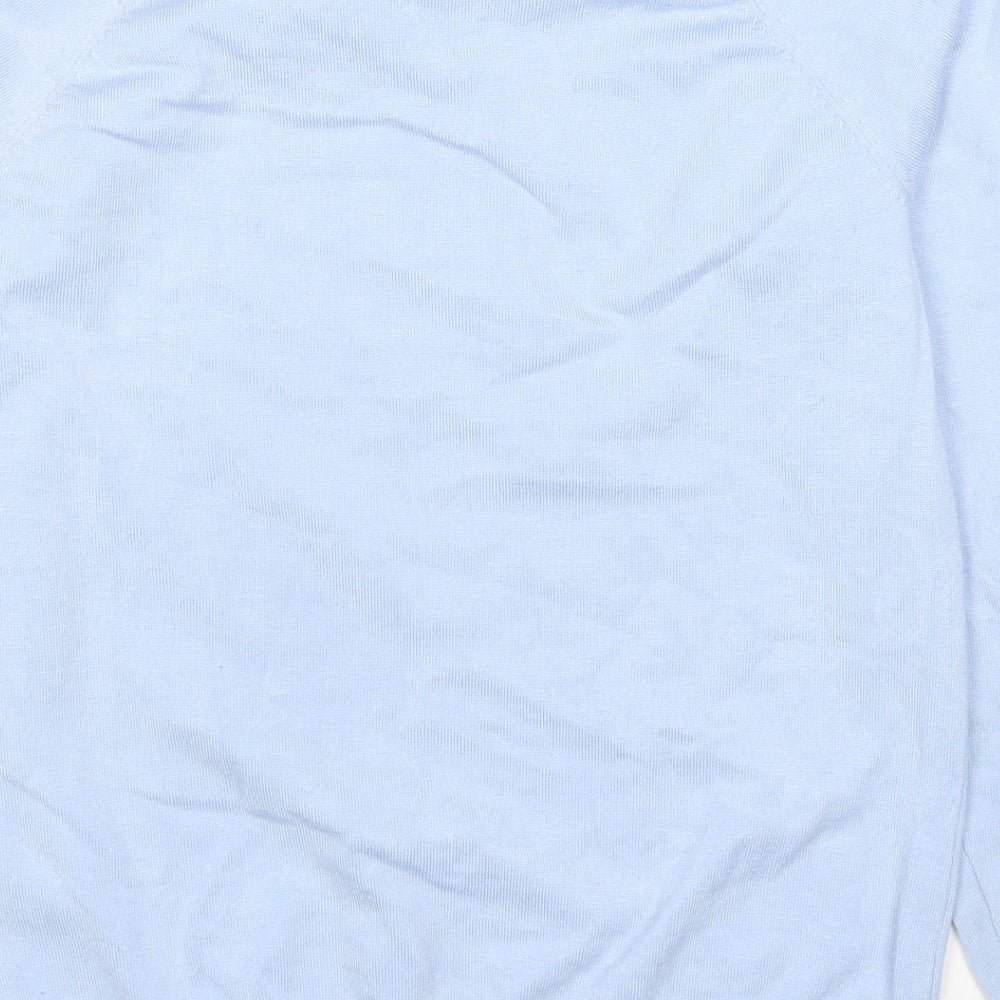 VILA Womens Blue Round Neck Viscose Pullover Jumper Size M