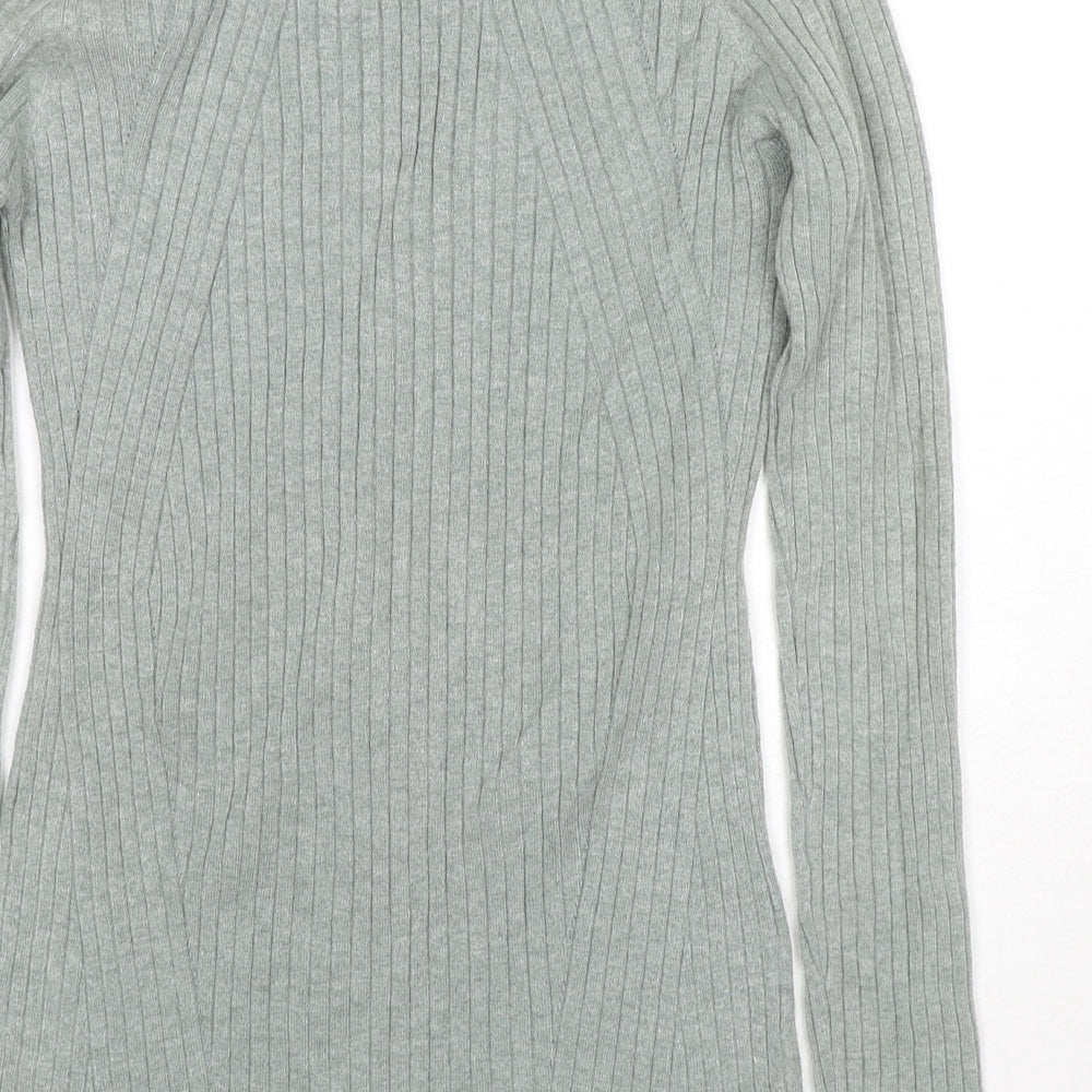 4X4 Womens Green Round Neck Viscose Pullover Jumper Size M