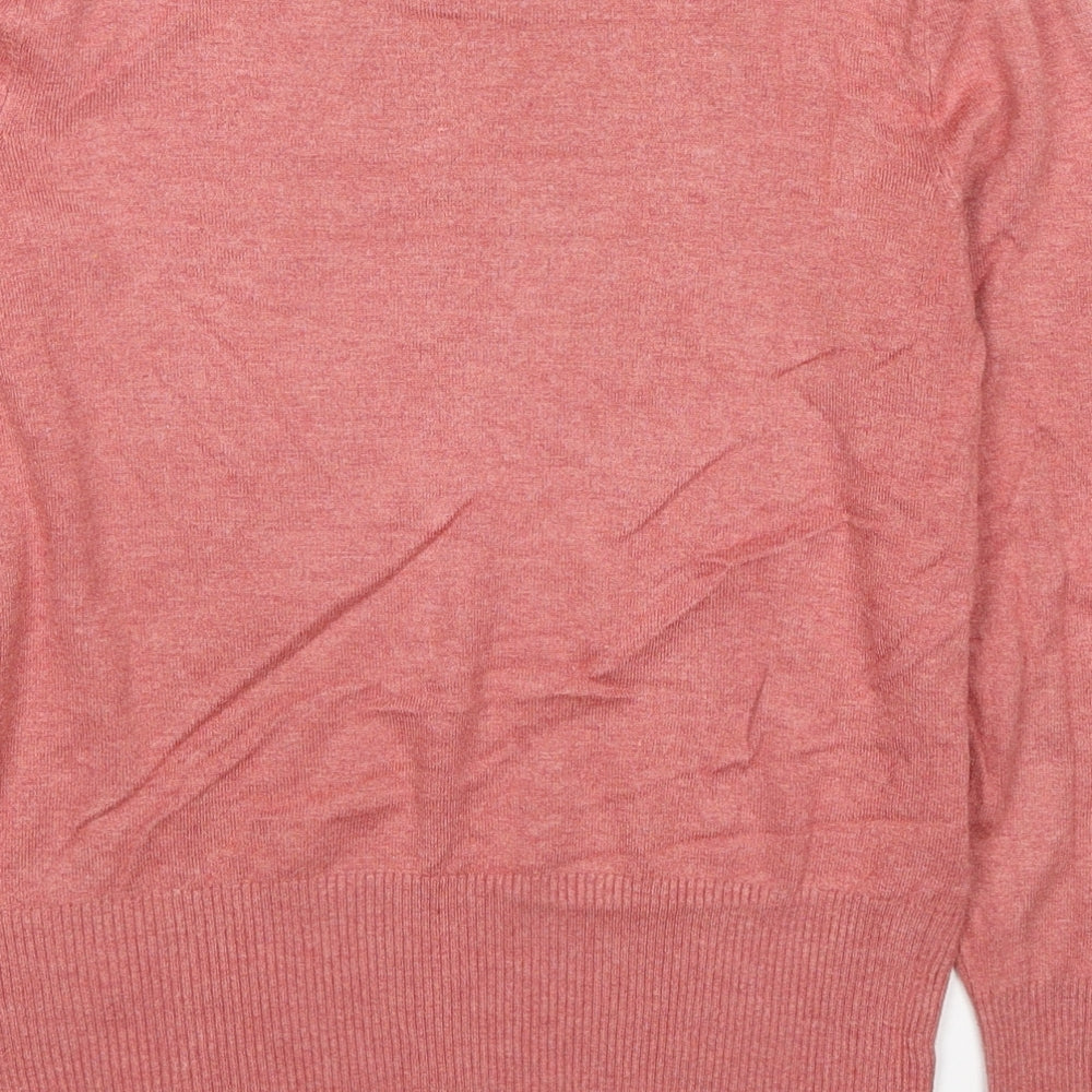 marks Womens Beige Round Neck Viscose Pullover Jumper Size 10