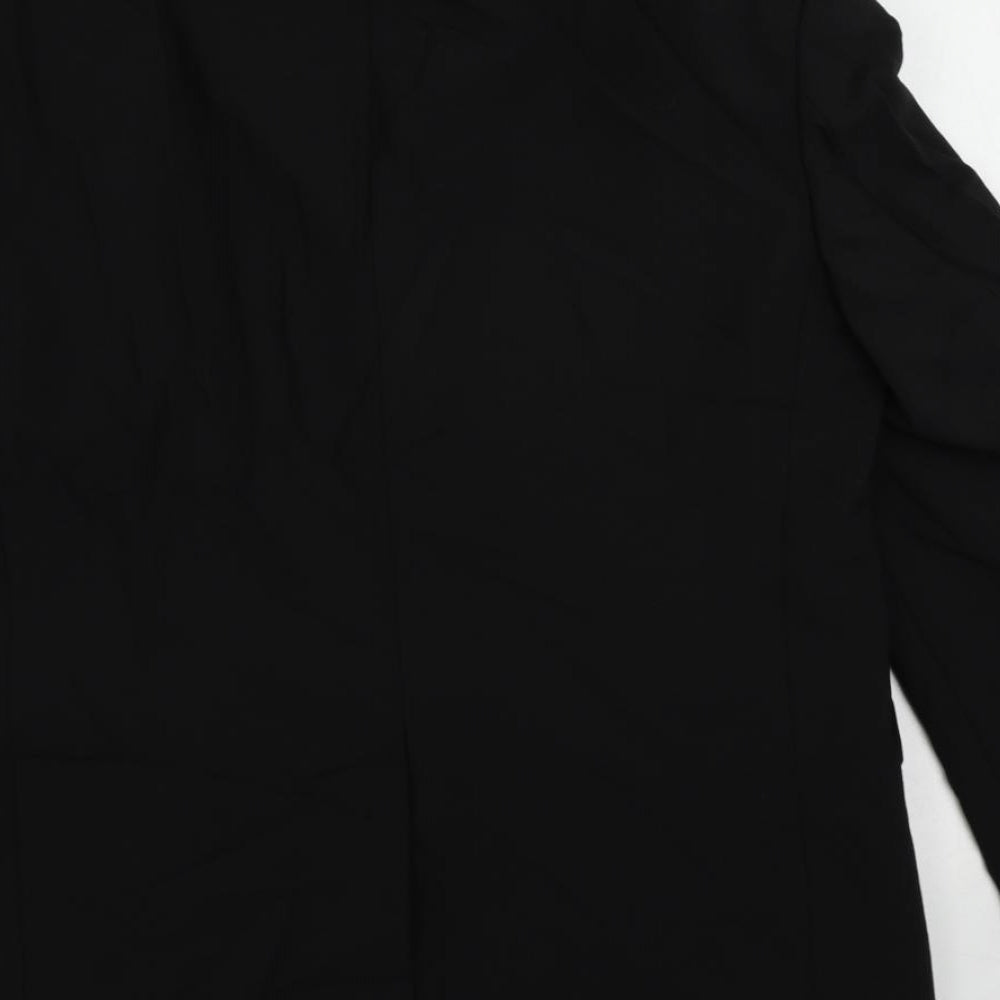 Tom English Mens Black Wool Jacket Suit Jacket Size 38 Regular