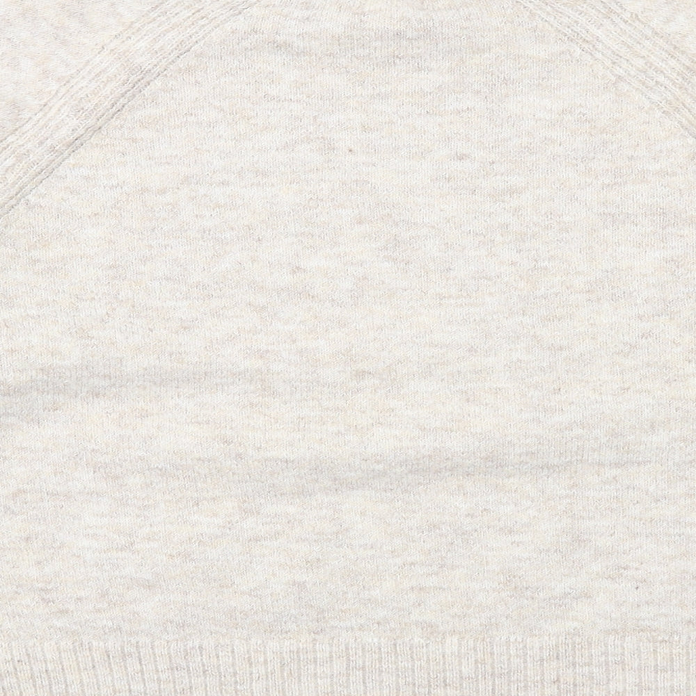 River Island Womens Beige Crew Neck Polyester Pullover Jumper Size S