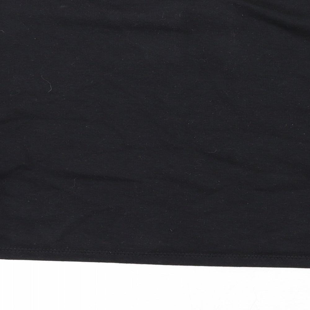 Zara Womens Black Cotton Pullover Sweatshirt Size S Pullover