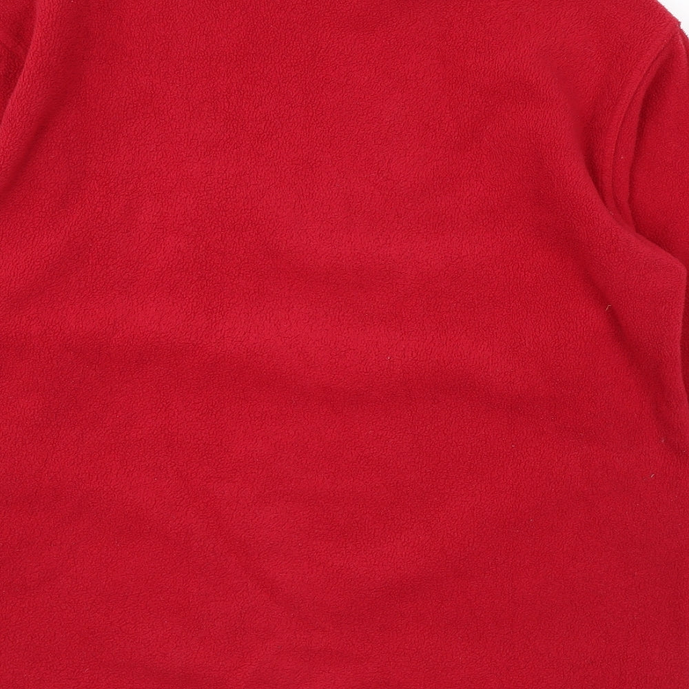 New Look Womens Red Polyester Pullover Sweatshirt Size S Zip