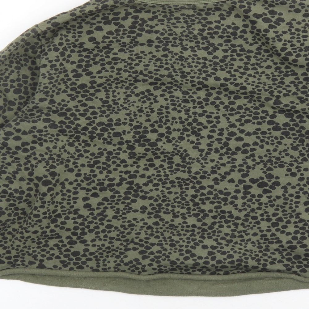 John Lewis Womens Green Polyester Pullover Sweatshirt Size S Pullover - Heart Pattern