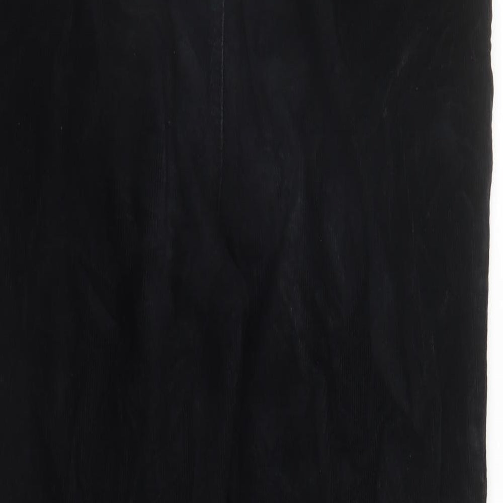 RESERVED Womens Black Polyester Trousers Size L L27 in Regular Zip - Pockets