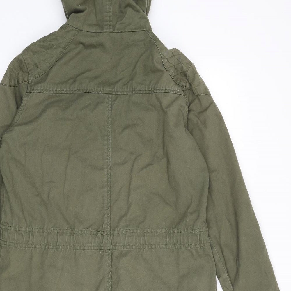 RESERVED Womens Green Parka Coat Size 6 Zip