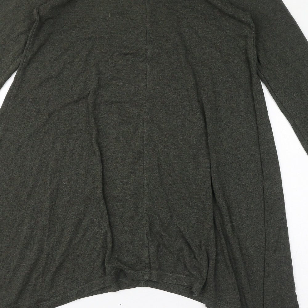 Kenar Womens Green Round Neck Viscose Pullover Jumper Size S