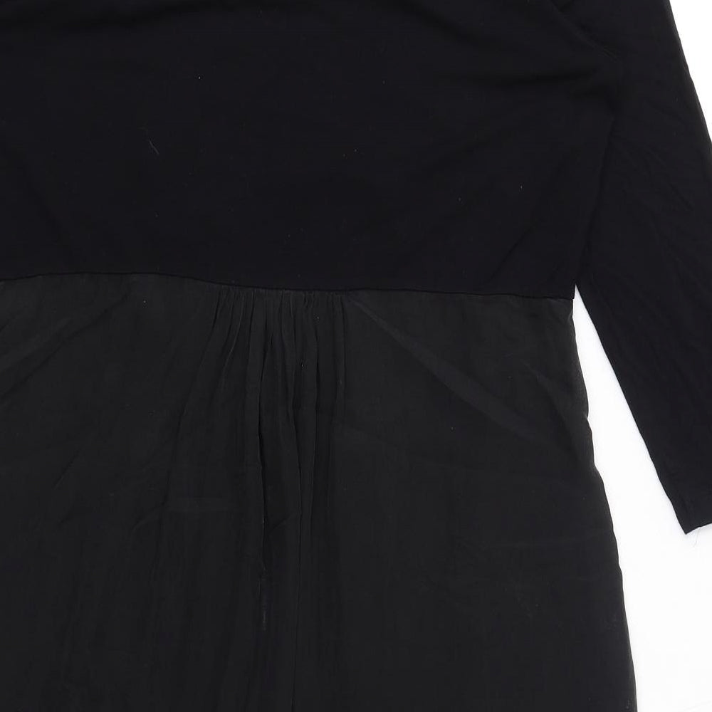 Ghost Womens Black Viscose Mini Size L Round Neck Pullover