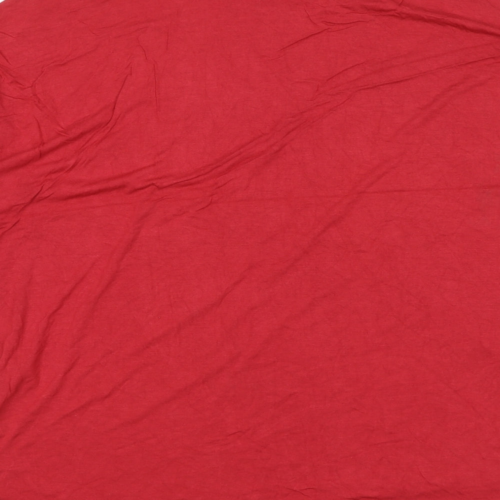 Capsule Womens Red Viscose Basic T-Shirt Size 16 Round Neck - Gem Embellishments