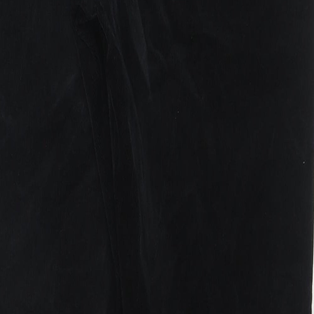 Marks and Spencer Womens Black Polyester Trousers Size 34 in L28 in Regular Zip