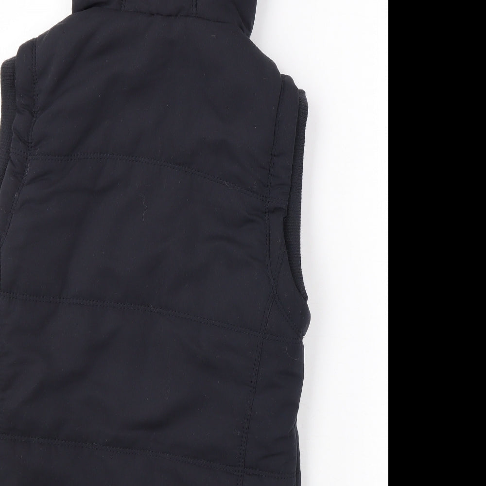 New Look Womens Blue Gilet Coat Size 8 Zip