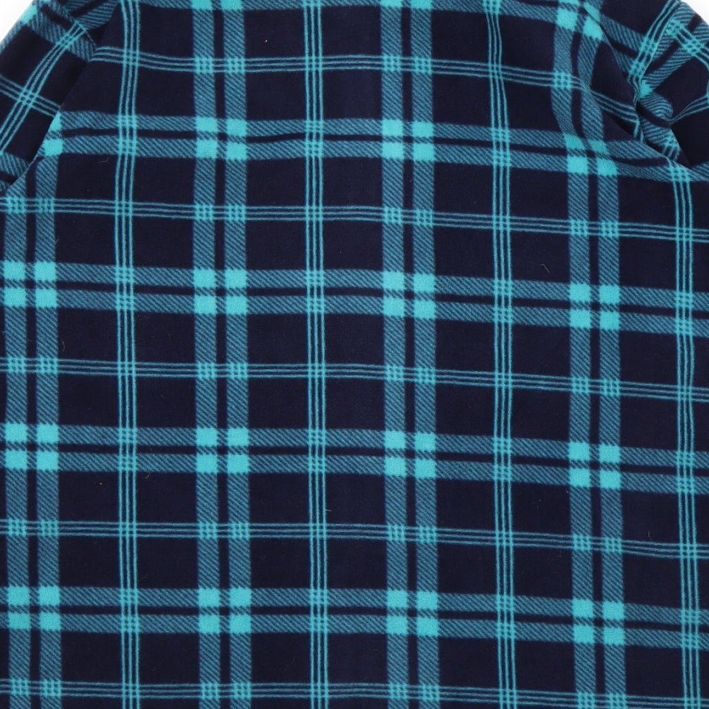 EWM Womens Blue Plaid Jacket Size M Zip