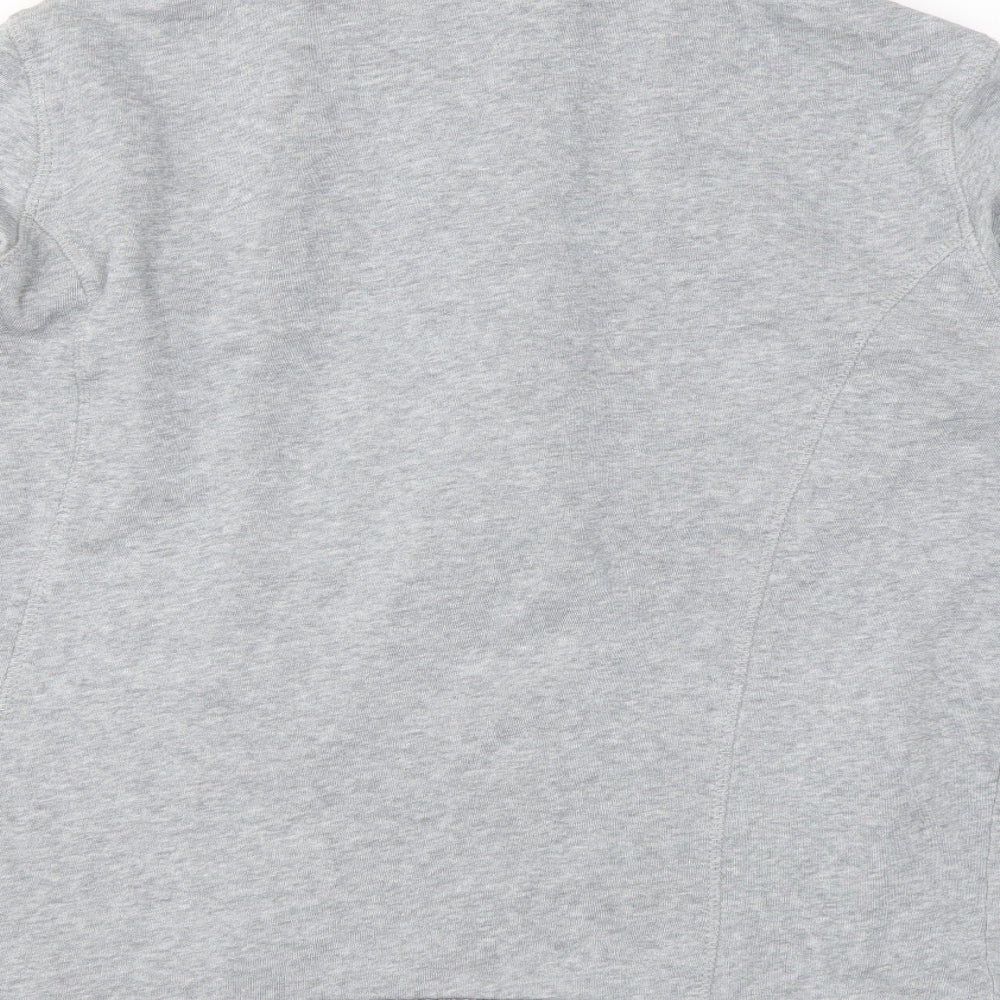 Damart Womens Grey Mock Neck Cotton Cape Jumper Size 18