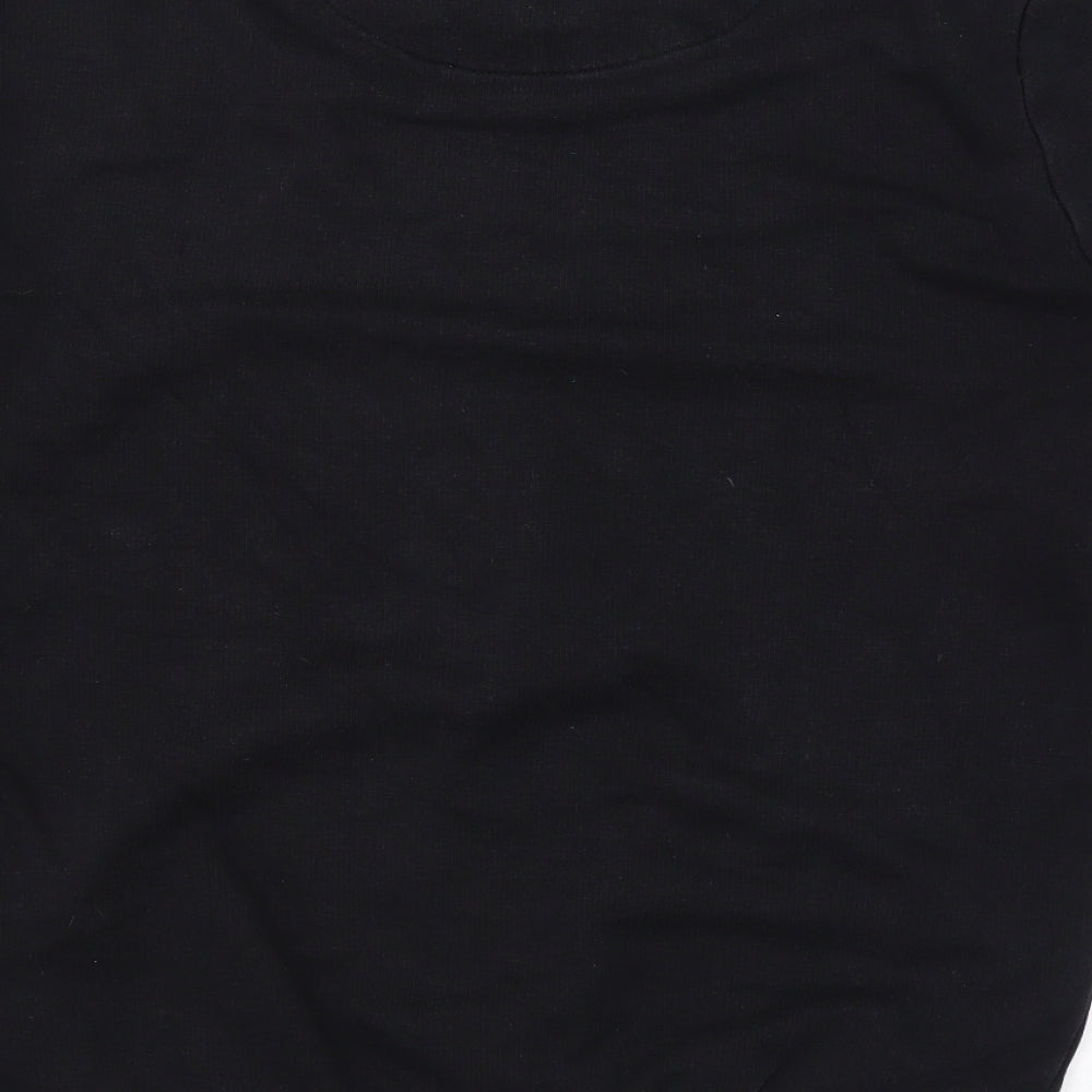 Brand and care label for Star Wars men’s black cotton pullover sweatshirt, size M, - stormtrooper