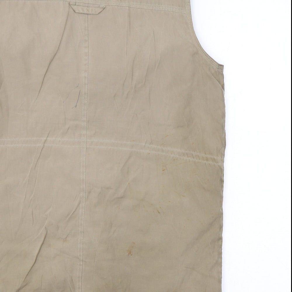 Gurteen Mens Beige Gilet Jacket Size 38 Zip