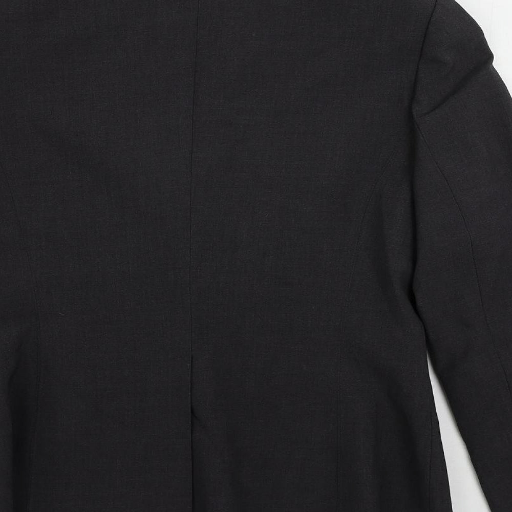 Per Una Womens Grey Jacket Blazer Size 12 Button