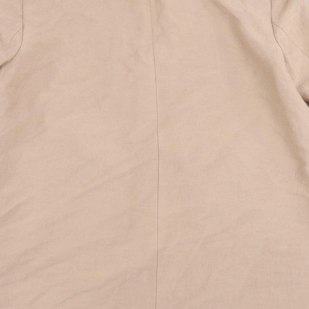 Zara Womens Pink Overcoat Coat Size L Button