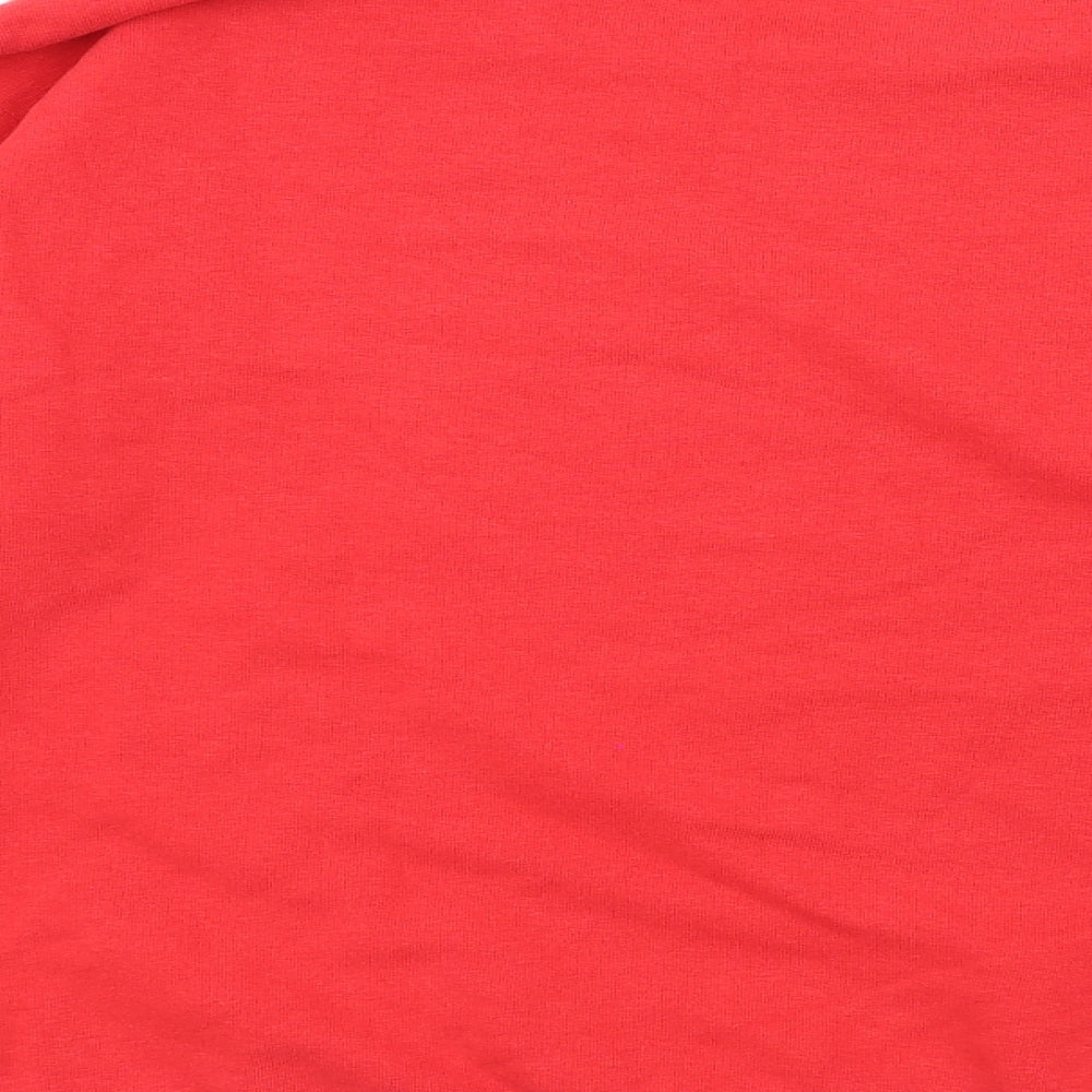 New Look Womens Red Cotton Pullover Sweatshirt Size 12 Pullover