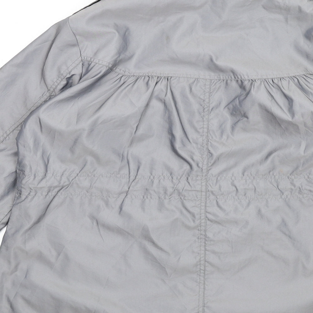 M&Co Womens Grey Rain Coat Coat Size 14 Zip