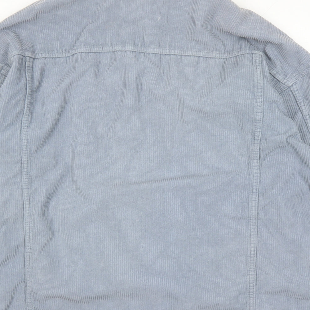 Stradivarius Mens Blue Jacket Size S Button