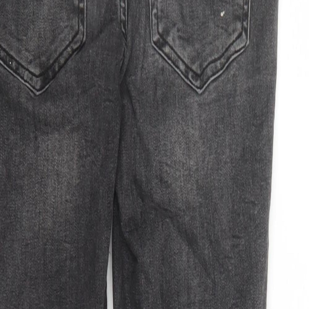 Pieces Womens Grey Cotton Skinny Jeans Size S L28 in Regular Zip - Pockets