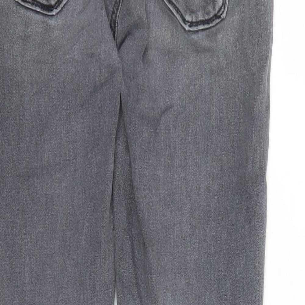 LOFT Womens Grey Cotton Straight Jeans Size 30 in L29 in Regular Zip - Pockets