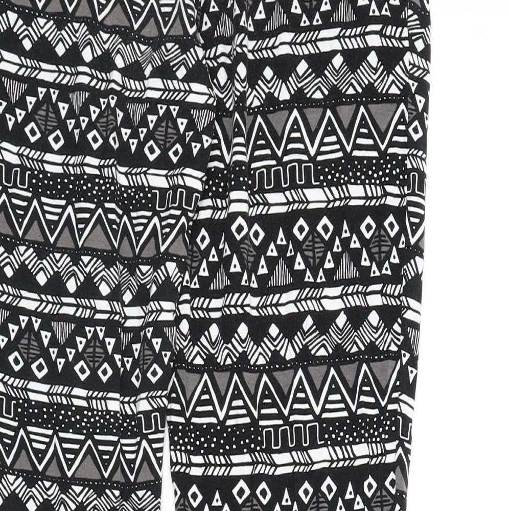ASOS Womens Multicoloured Geometric Viscose Trousers Size 6 L23 in Regular
