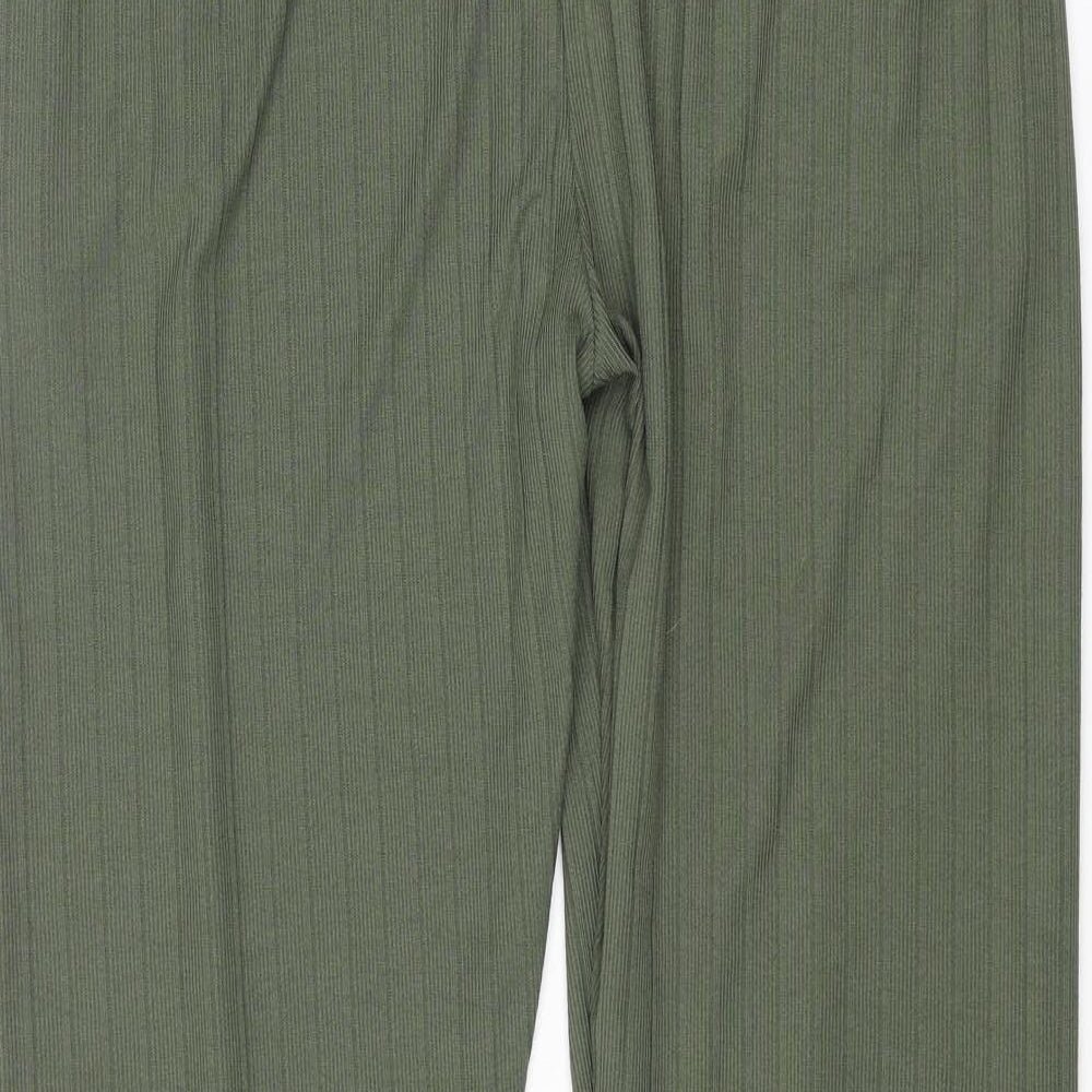 Misspap Womens Green Polyester Harem Trousers Size M L24 in Regular - Drawstring Detail