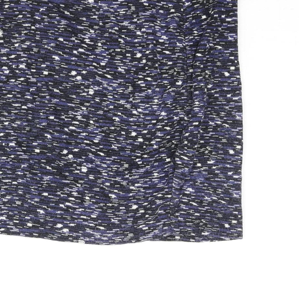 Sparkle & Fade Womens Blue Geometric Viscose Mini Skirt Size L