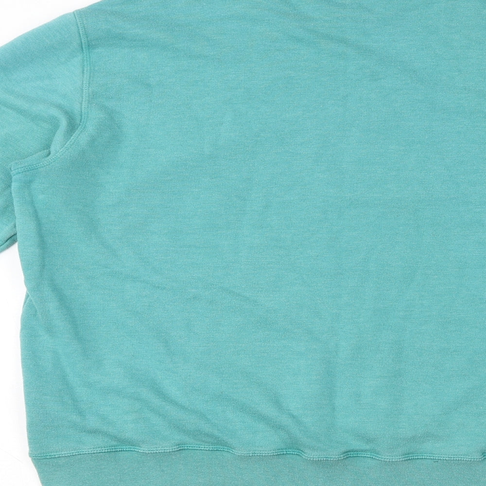 55DSL Womens Green Cotton Pullover Sweatshirt Size L Pullover - 55, The One & Only