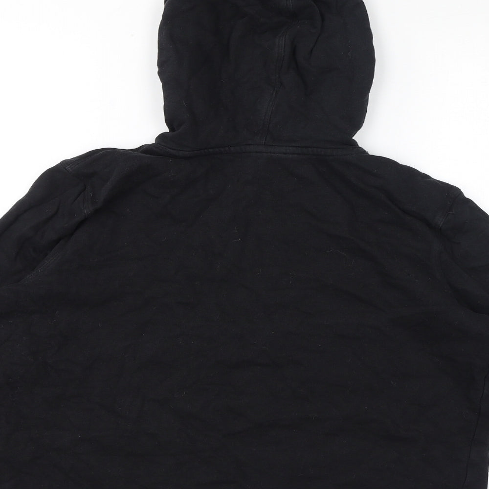 Aware Womens Black Cotton Pullover Hoodie Size S Pullover - Be More Aware Embroidered