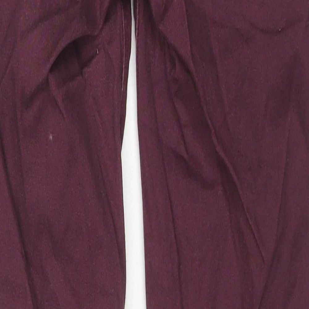 Love Label Womens Red Cotton Skinny Jeans Size 8 L28 in Regular Zip