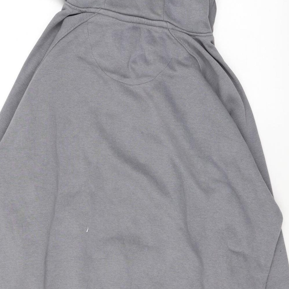 Pink Soda Womens Grey Cotton Pullover Hoodie Size 12 Pullover