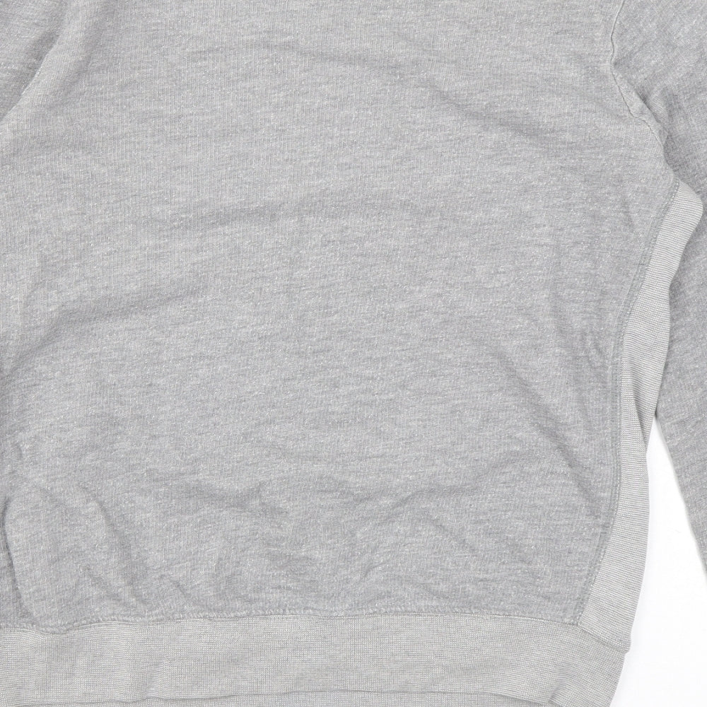 Topshop Womens Grey Cotton Pullover Sweatshirt Size 10 Pullover