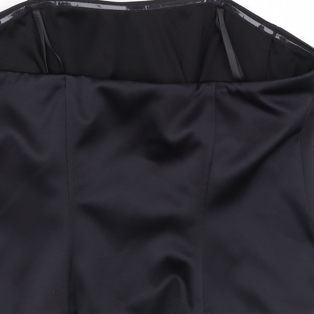 Marks & Spencer Womens Black Polyester Basic Blouse Size 14 Off the Shoulder