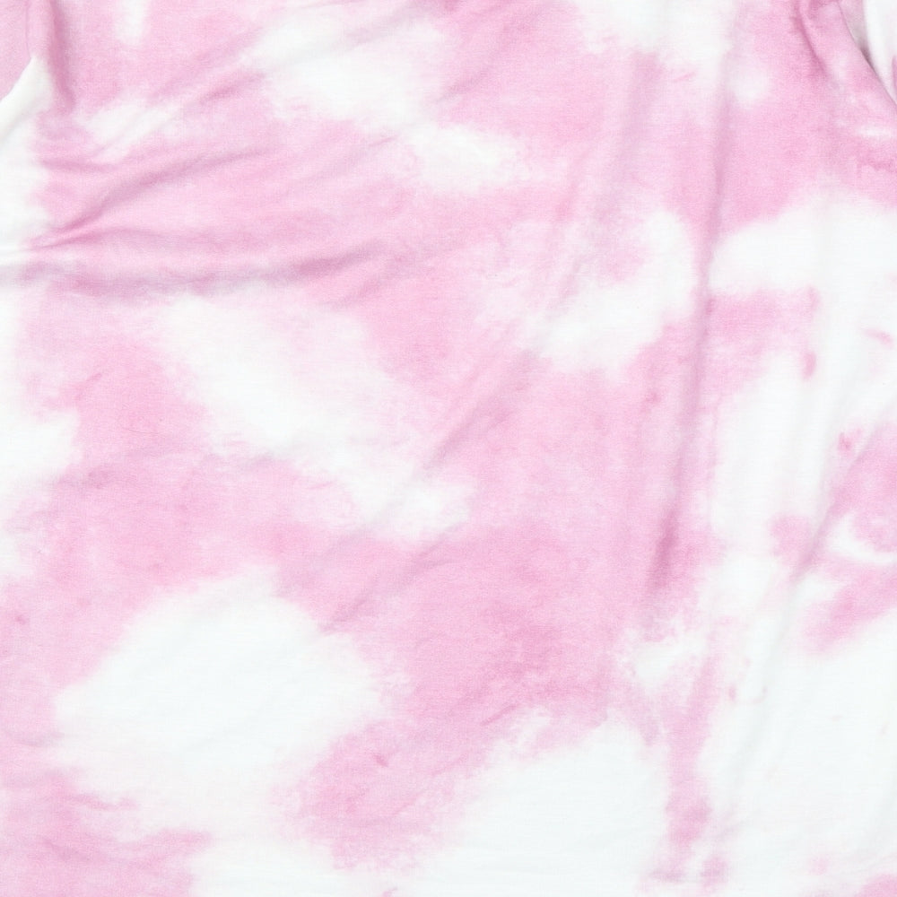 Patpat Womens Pink Polyester Pullover Sweatshirt Size XL Pullover - Tie Dye