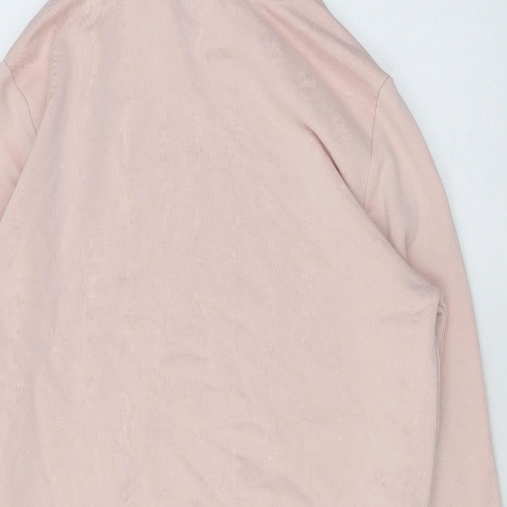 Marks & Spencer Womens Pink Cotton Pullover Hoodie Size 10 Pullover