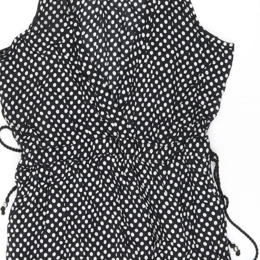Next Womens Black Polka Dot Modal Cover Up Size 6