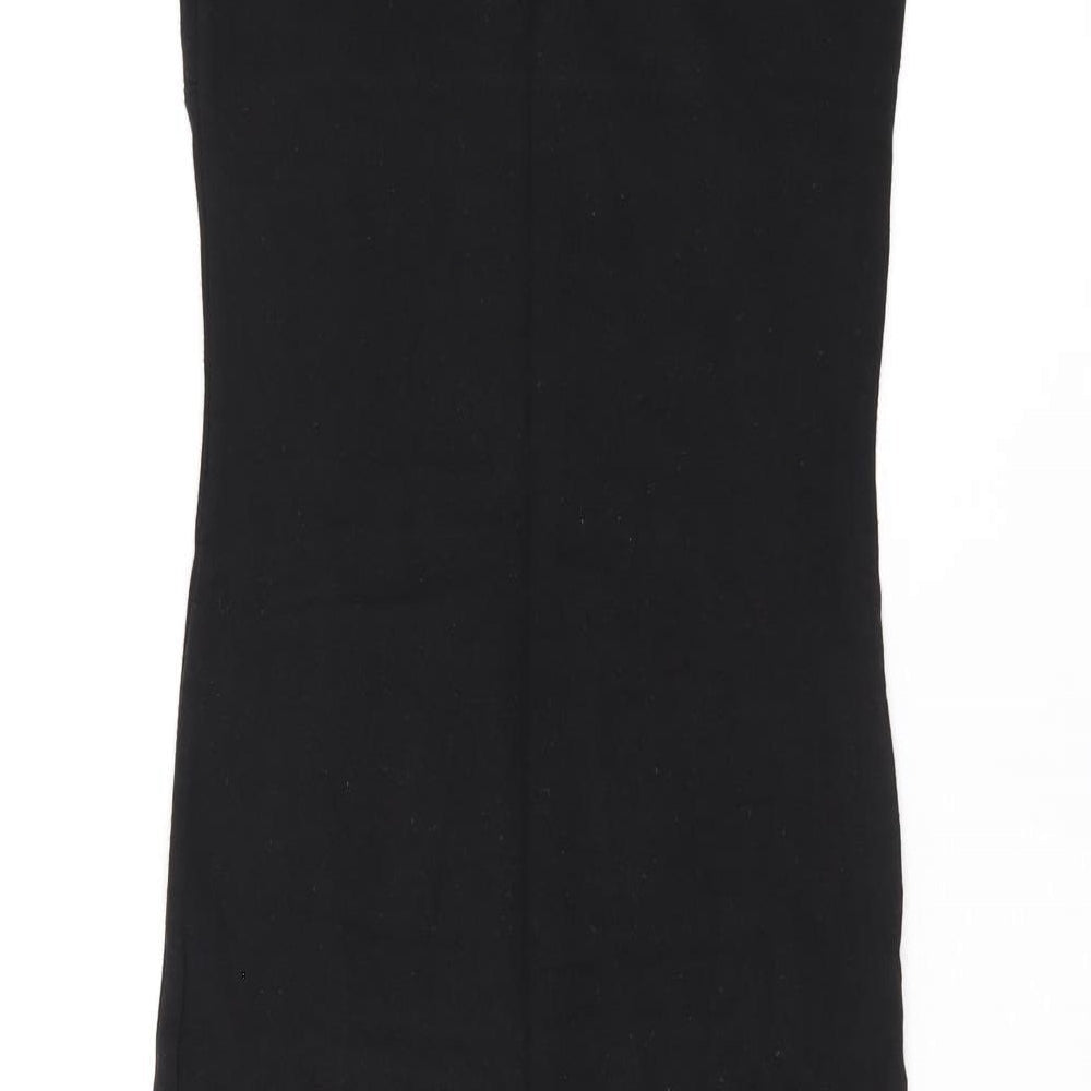 ASOS Womens Black Polyester Bodycon Size 8 V-Neck Pullover