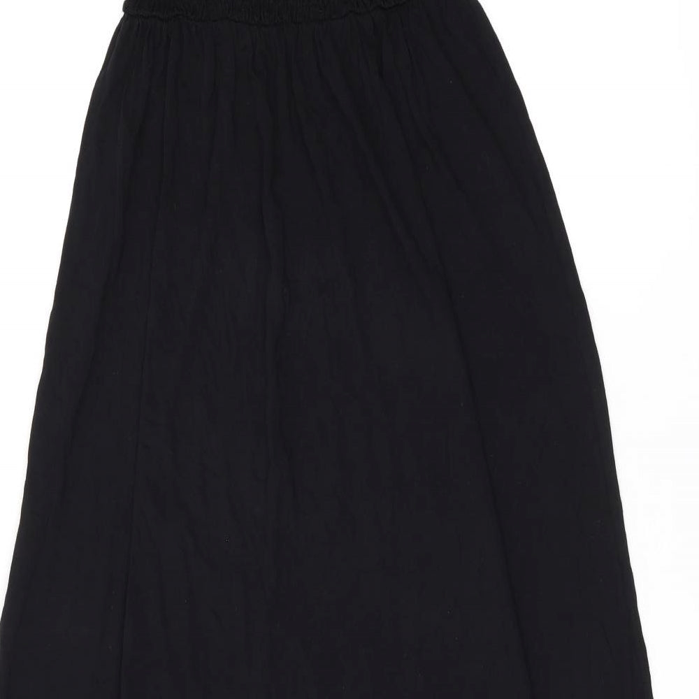 ASOS Womens Black Viscose A-Line Size 8 Off the Shoulder Pullover
