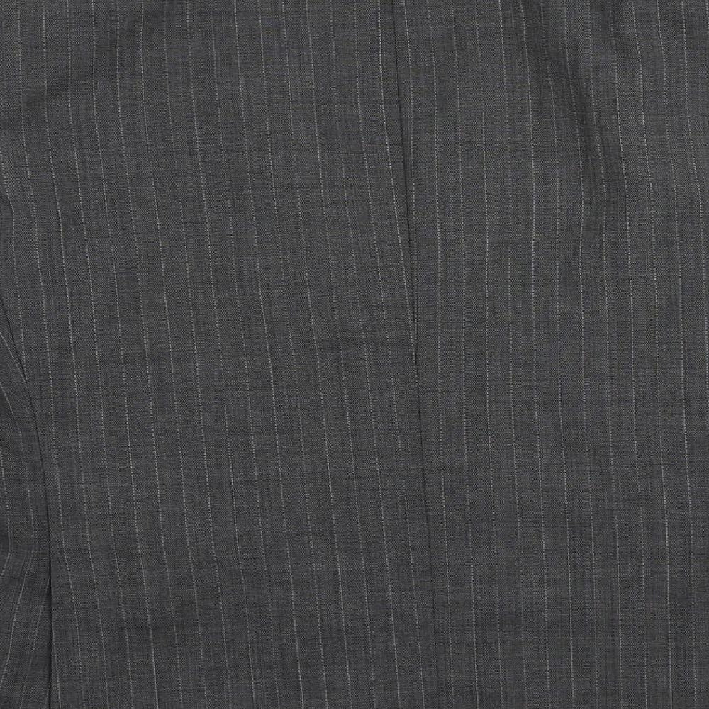 Marks & Spencer Mens Grey Striped Wool Jacket Suit Jacket Size 40 Regular